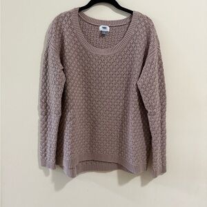 Old Navy Women's Textured Scoop Neck Sweater - Light Purple